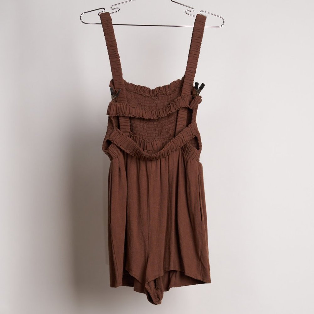 Strappy Back Linen Romper